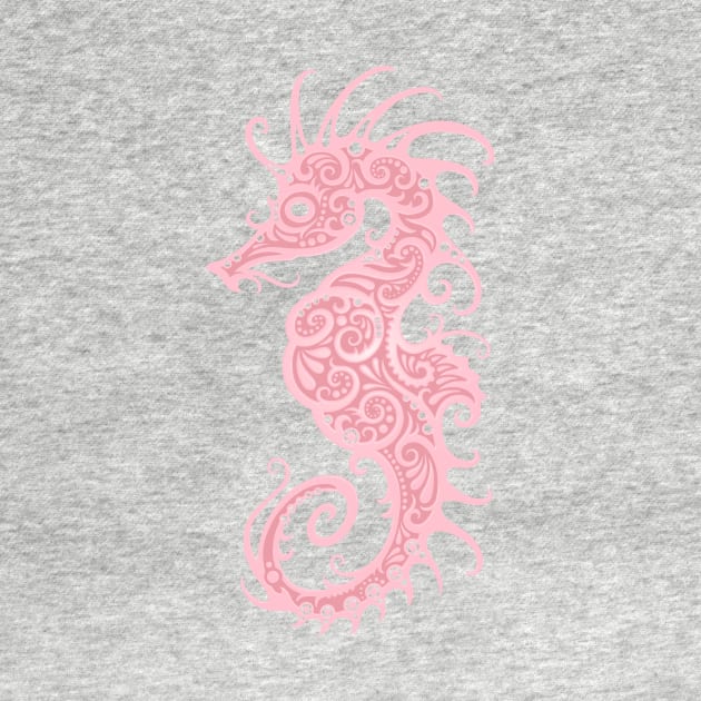 Intricate Pink Tribal Seahorse Design by jeffbartels